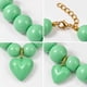 thumbnail image 2 of Collar Chicle Chunky De Cuentas Grandes Corazón Unisex verde 22, 2 of 2