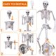 thumbnail image 3 of Wocst Esqueleto de Halloween de cuerpo completo, tamaño real, 165 cm, 3 of 3