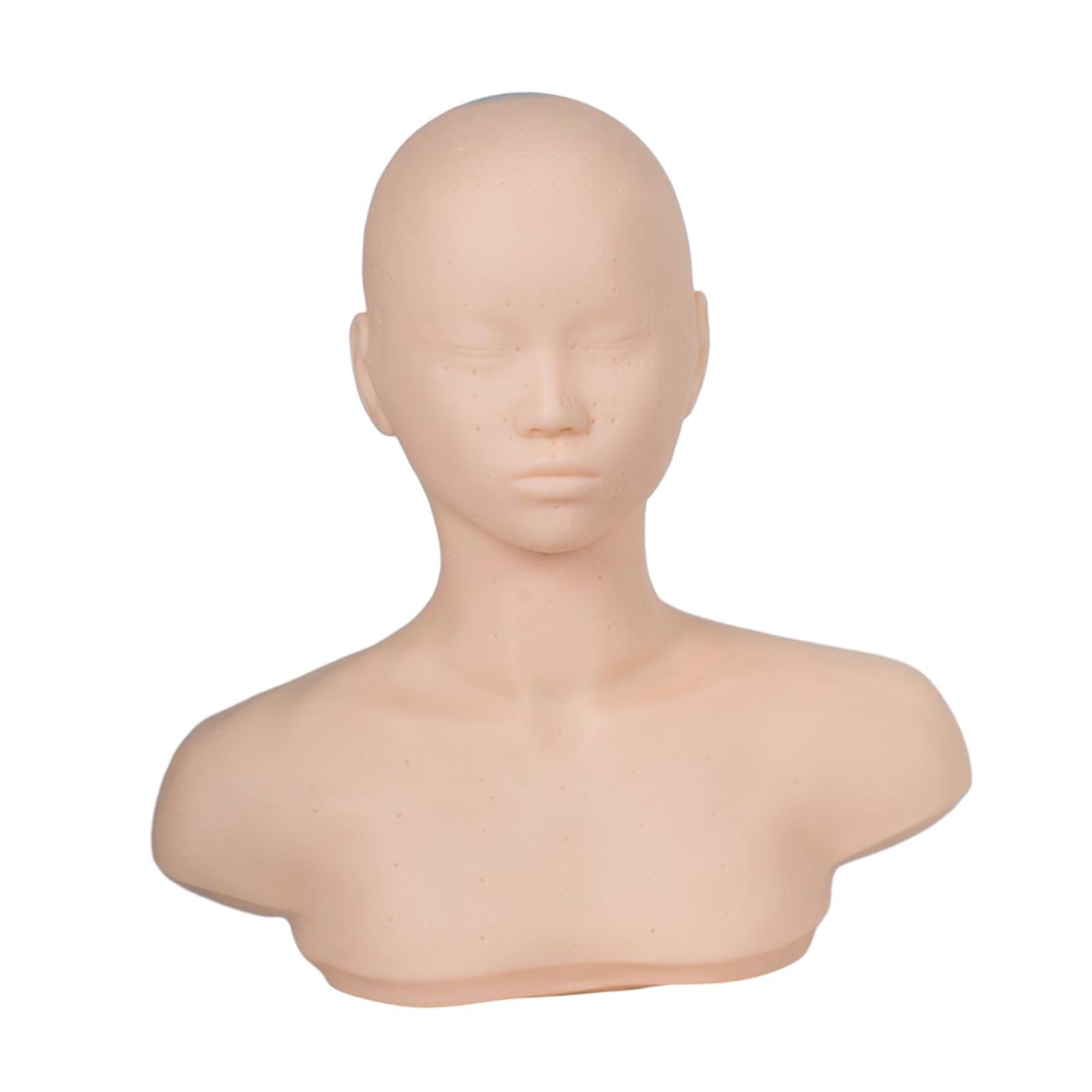 Magideal - Cabeza De Maniquí Para Práctica De Formación, Modelo De Muñeca, Suave, Cosmetología, Herramienta De Práctica De Párpados Profesional Para Formación En