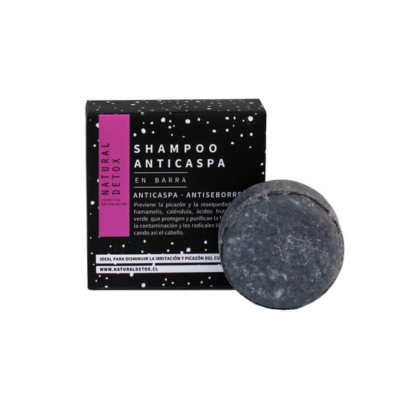 Shampoo Anticaspa en Barra Natural Detox 70gr