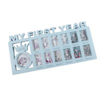 Bothyi - Mi Primer Año Marco De Fotos Multi Aperture Infant Newborn Marco De Fotos Azul