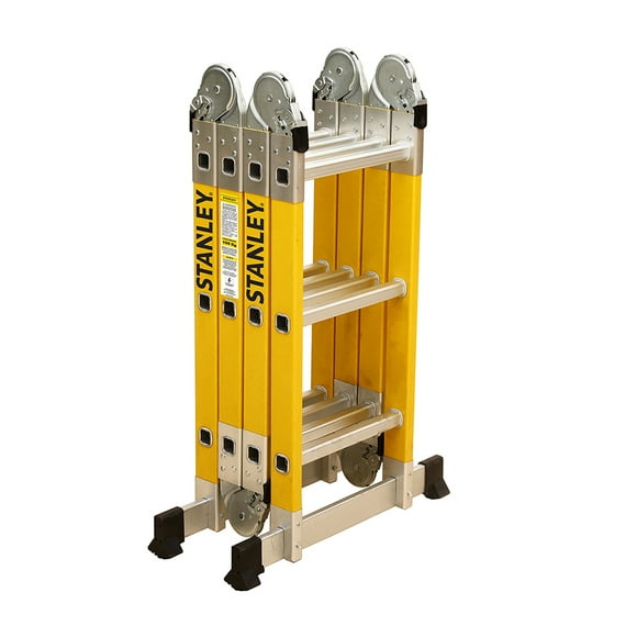 Escalera Stanley Articulada Dieléctrica 150Kg 4x3