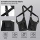 thumbnail image 3 of Bolso doble de hombro de cuero DOEUTLQ ajustable negro, 3 of 6
