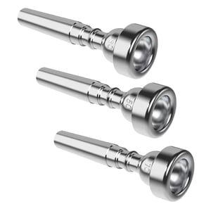 Bothyi - 3 Boquillas De Trompeta Para Práctica Musical Y Actuación Escénica, Color Plateado.