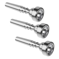 Bothyi - 3 Boquillas De Trompeta Para Práctica Musical Y Actuación Escénica, Color Plateado.