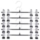 thumbnail image 1 of Paquete de 5 perchas para pantalones y faldas de 12 pulgadas con clips, antideslizantes, resistentes, ultrafinas y ahorradoras de espacio., 1 of 5