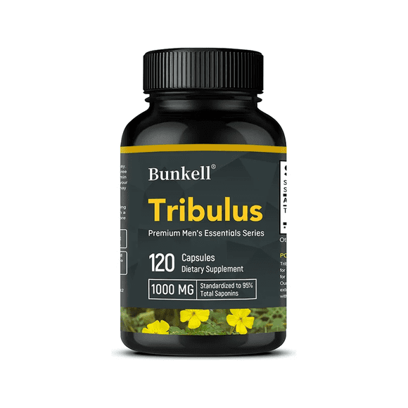 Bunkell Tribulus 1000mg 95% ultra Pureza Premium Mens Essential Strength 120 Caps