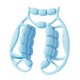 thumbnail image 1 of Rodillo Muscular De Mano Para Piernas, Herramienta De Masaje Con 24 Ruedas Para Cintura, Color Azul, 1 of 5
