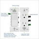 thumbnail image 2 of Interruptor basculante Leviton Lever Edge, 15 A, unipolar, paquete de 10 unidades, color blanco, 2 of 8