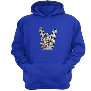 Genérico - Polerón Canguro Rock Azul Talla L Unisex