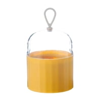 Magideal - Soporte De Esponja De Maquillaje De Viaje Estuche De Transporte De Esponja De Belleza Tapa Transparente Caja De Almacenamiento De Licuadora Cosmética Amarillo