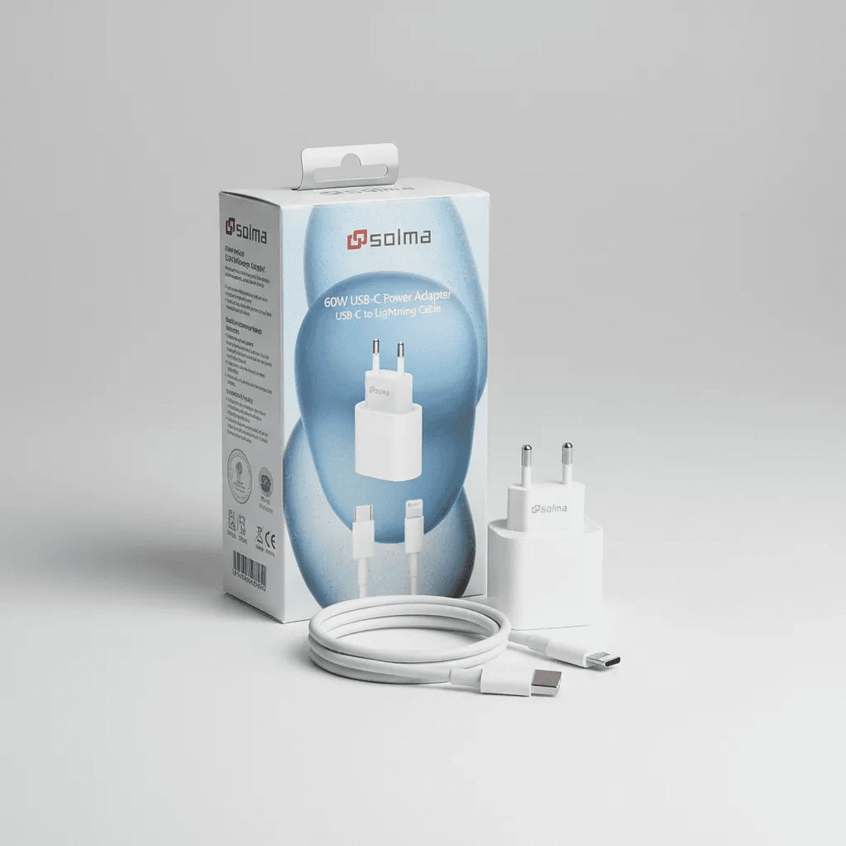 Cargador Compatible Iphone Usb -c A Lightning 60w Solma