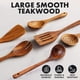 thumbnail image 3 of Juego de cucharas de madera Zulay Kitchen extra grandes de madera de teca, 6 piezas, 3 of 9