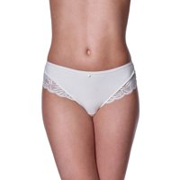 Baziani - Calzón Pantaleta Encaje Algodón Lycra 20556 Ivory S