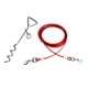thumbnail image 2 of Cable De Amarre Para Perros Y Cadena Para Perros De Estaca Para Jardín De Playa, Perros Pequeños A Medianos, Cable Rojo De 300 Cm, 2 of 5