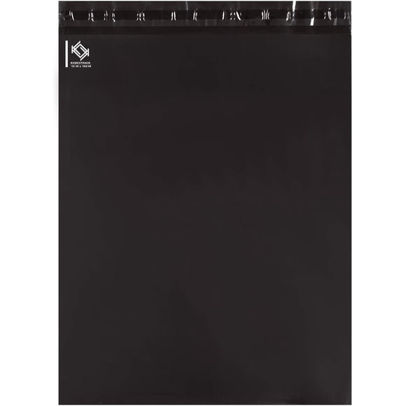 Sobres de polietileno para correo KKBESTPACK, 12 x 15,5 cm, 100 unidades (negros)