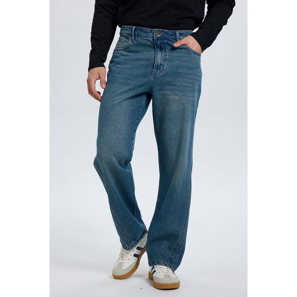 Jeans Hombre Recto Focalizado Azul