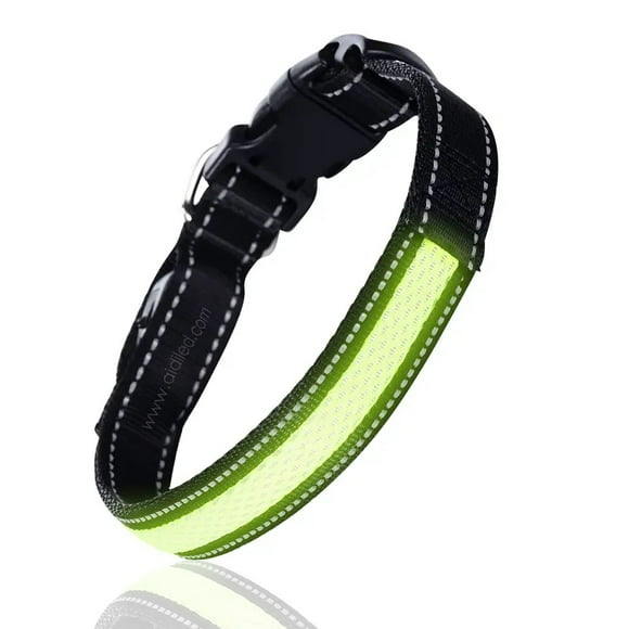 Collar Luz LED 3 modos Luz carga USB Perros Gatos Talla S