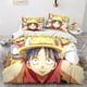 thumbnail image 2 of Juego de funda nórdica ONE PIECE, funda nórdica de 3 piezas con estampado 3D de Luffy Anime, juego de funda nórdica de microfibra suave para dormitorio, para adolescentes y adultos., 2 of 3