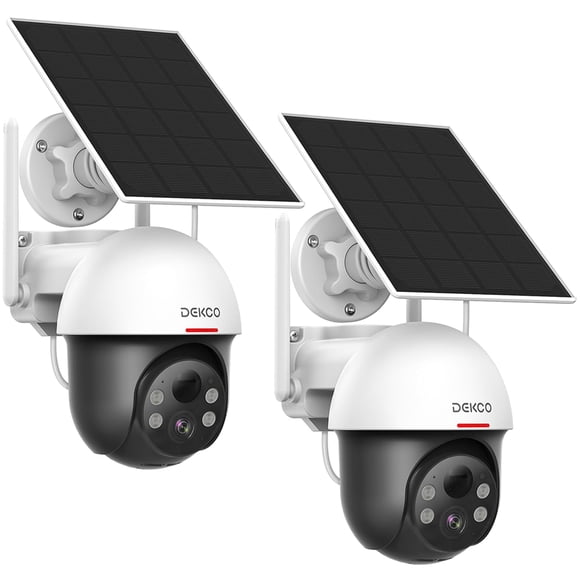 Cámaras de seguridad DEKCO inalámbricas para exteriores con energía solar 2K