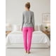 thumbnail image 4 of Pijama Mujer Algodón Peace Love Coffee Gris fucsia M, 4 of 7