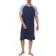 thumbnail image 2 of INSPIRE CHIC Camisón para Hombre de Manga Corta Raglán Cómodo y Suave para Dormir M Azul Marino Gris Claro, 2 of 7