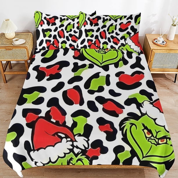 Grinc-h Grin-ch Christmas Grinc-h Grin-ch Christmas Bedding Set Sheet Set for Kids Adults,All Season Lightweight