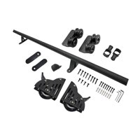 Magideal - Kit De Hardware De Escalera De Biblioteca Rodante, Riel De Escalera Móvil De Tubo Redondo, Suministros Fáciles De Instalar, Accesorio Resistente De Al