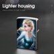 thumbnail image 4 of Elsa-theme Copper Metal Lighter Shell, Premium Replacement Refillable Lighter Case with Durable Metal Construction, Compatible with Zippo and Most Standard Lighter Models, 4 of 6