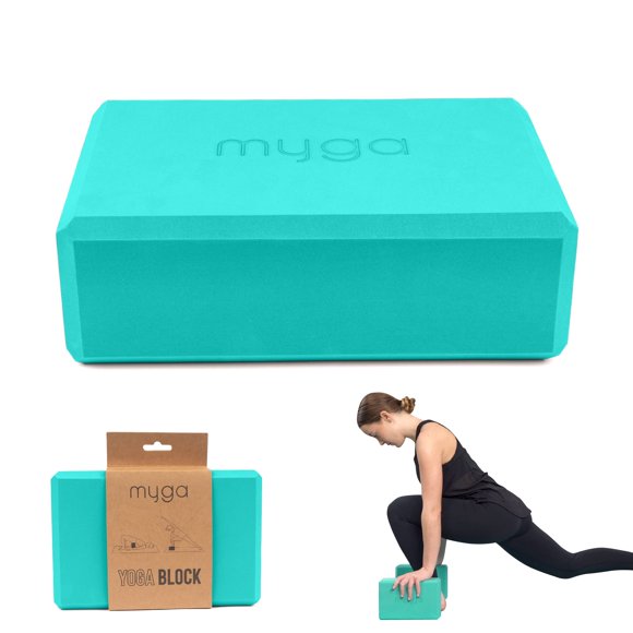 Espuma EVA ligera Yoga Block Myga, color turquesa