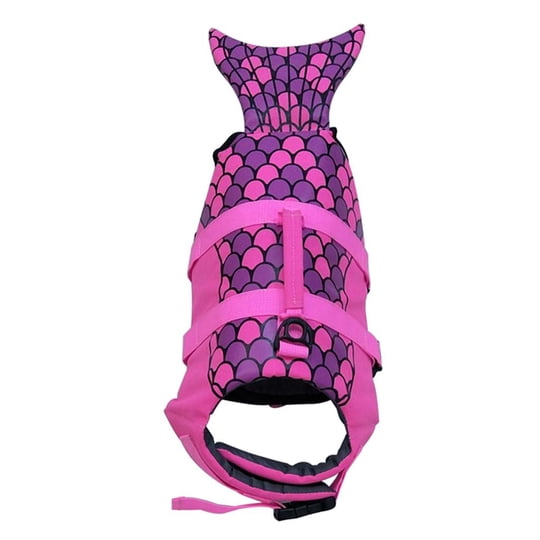 Fiocias - Chaleco Salvavidas Ajustable Para Perros Chaleco De Seguridad Para Natación Traje De Baño + Manija Rosa Roja_s