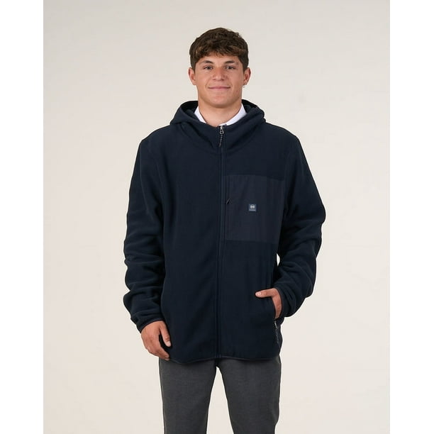 Poleron Escolar Micropolar Niño Cierre Y Gorro S-xl -