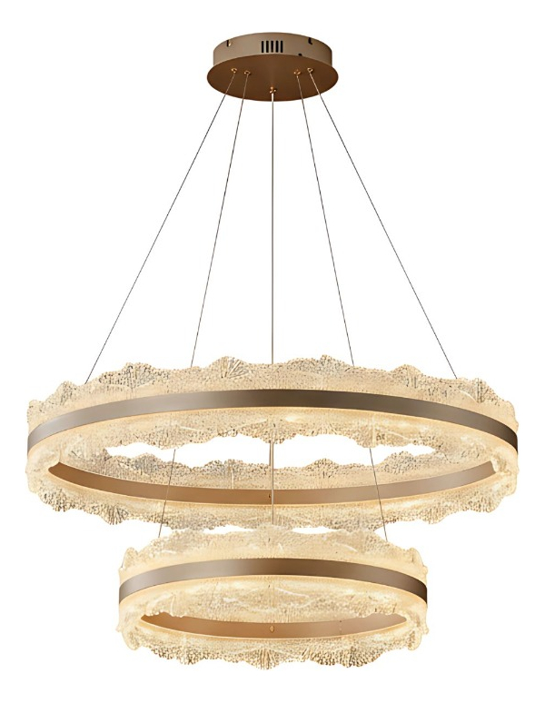 Genérico - Lámpara Decorativa Colgante Anillos Luminosos Techo Jhn