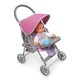 thumbnail image 5 of Cochecito para muñecas Badger Basket Deluxe Glide, plegable, 18 pulgadas, gris/rosa, 5 of 9