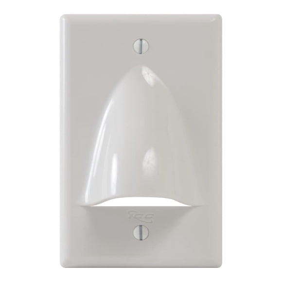 Placa de Pared ICC de un Solo Módulo en Plástico ABS para Baja Tensión, Color Blanco