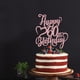 thumbnail image 5 of Decoración para tartas AROKIPPRY con purpurina en oro rosa, feliz 60 cumpleaños, 5 of 7