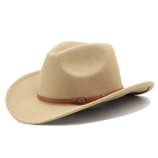 Sombrero de vaquero personalizado para hombre, sombrero western para hombre, sombrero de vaquera con banda de cuero para hombre - Café