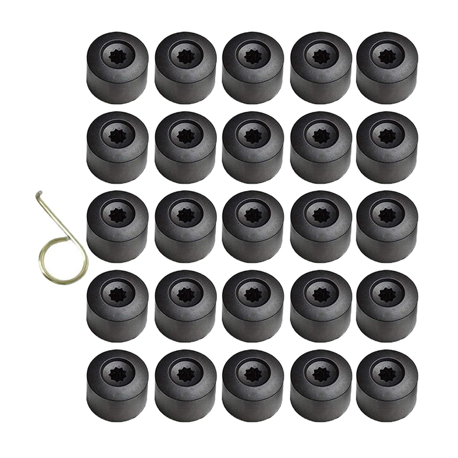 Magideal - 20X 17Mm Cubiertas De Tuercas De Rueda Tapas Accesorios Pernos De Tuerca De Rueda Reutilizables Con Herramienta De Extracción Protector De Reemplazo
