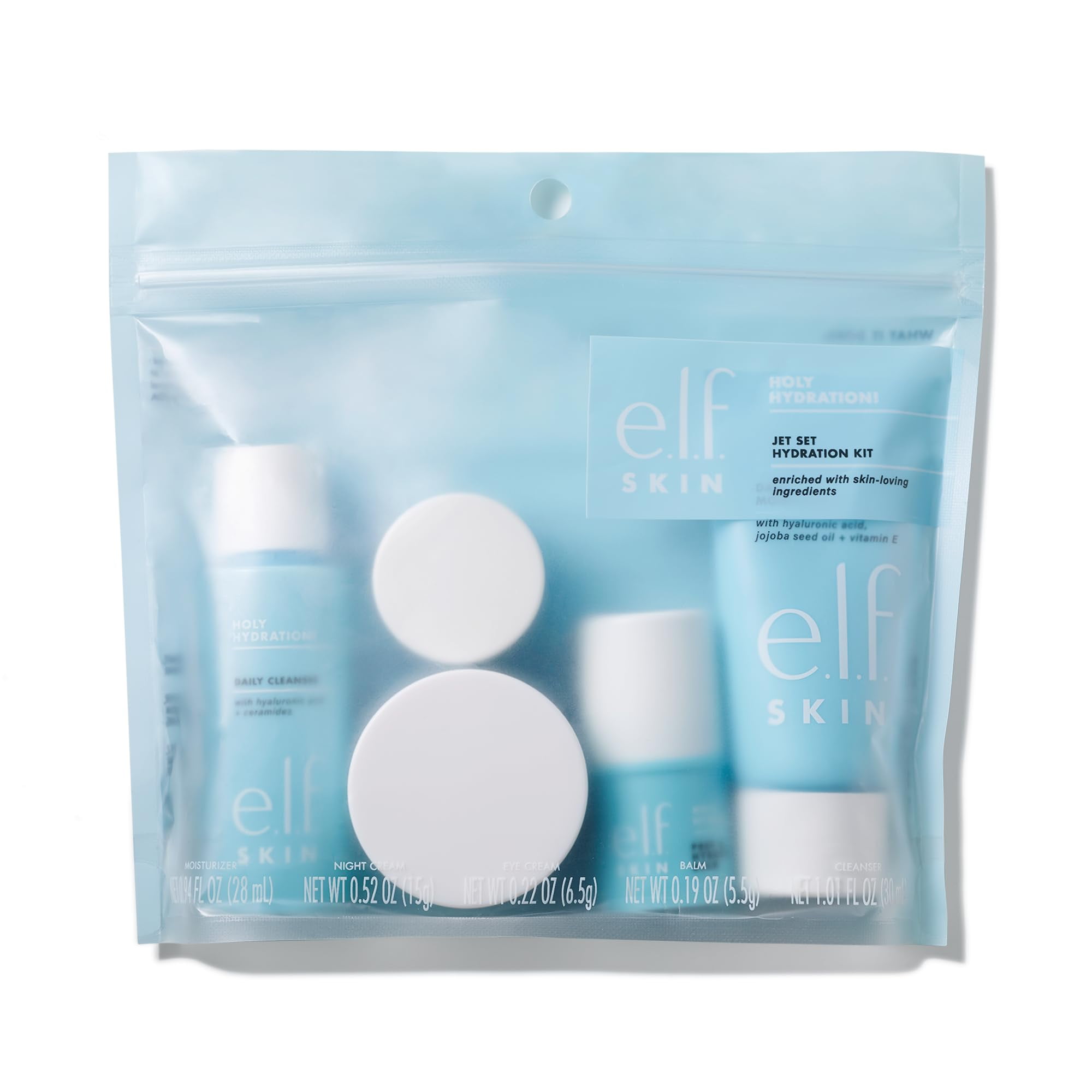 Set De Cuidado De La Piel E.l.f. Jet Set, Kit De Hidratación Travel Vegan