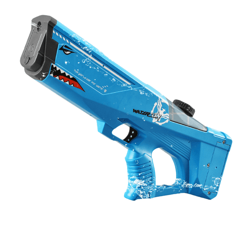 Genérico - Pistola De Agua De Ráfaga Automática | ¡Disparo Fuerte Y Continuo! | Con Luces Led Y Diseño Cool Azul