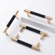 thumbnail image 1 of Tiradores para gabinete Ntresbonne, 2 piezas, 9,5 cm, dorado y negro, 1 of 5