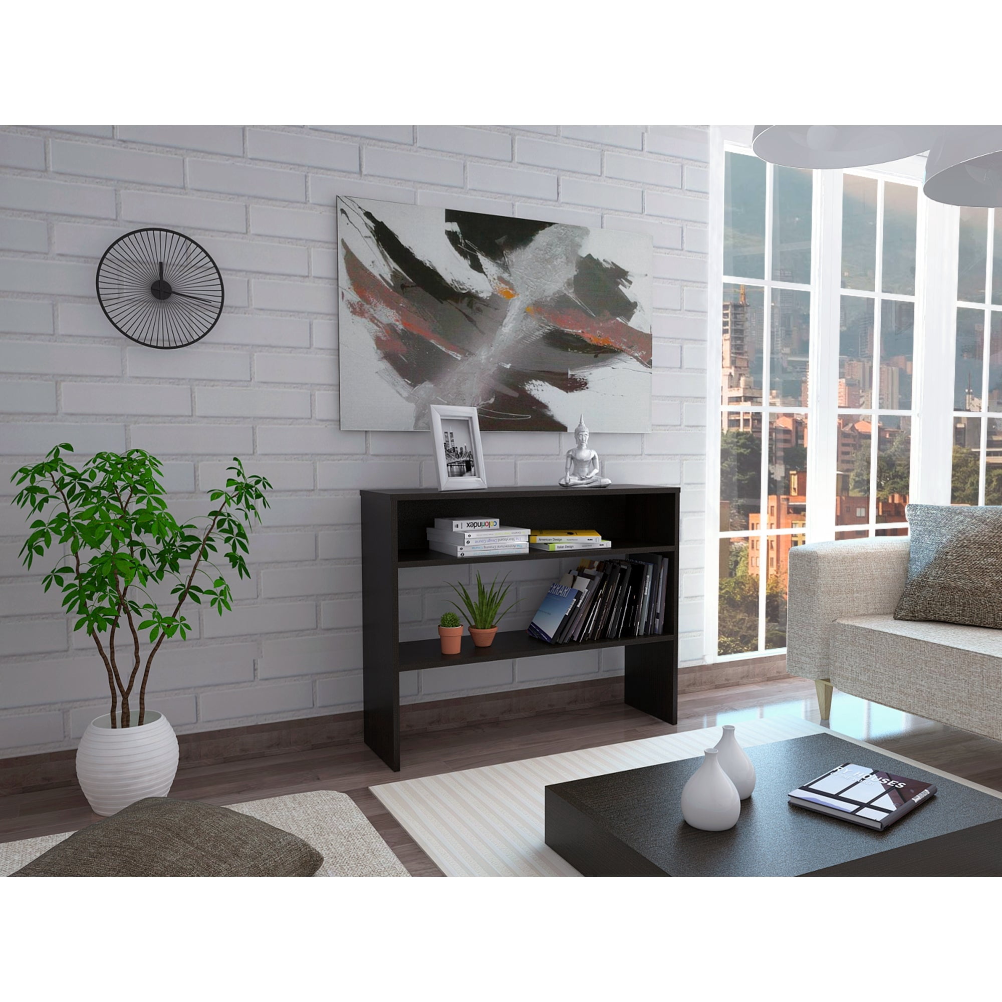 Tuhome - Arrimo Beijing 80x100x30 Cm Wengue Y Blanco