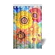 thumbnail image 1 of Cortina de ducha con diseño floral de margaritas y ganchos, tamaño 48 x 72 pulgadas, 1 of 3