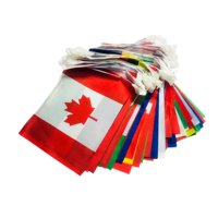 Magideal - Conjunto De Banderines Con Banderas Del Mundo, Banderines De Colores Brillantes, Decoraciones Colgantes Diferentes 14Cmx21Cmx15M