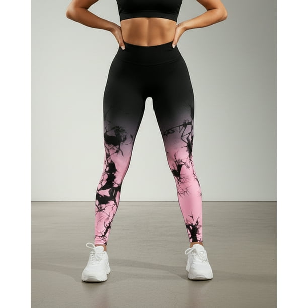 Leggings Yoga Sin Costura Mujer Diseño Tie dye Levanta cola