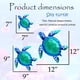 thumbnail image 4 of Arte de Pared JOYBEE Juego de 3 Tortugas Marinas de Metal y Vidrio, 4 of 8