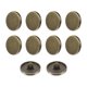 thumbnail image 1 of Uxcell 10pcs 28L Botones de Costura Redondos Planos de Metal 18mm Aleación de Vástago Botón de Repuesto para Traje de Hombre Mujer Abrigo de Lana Camisa Pantalones Artesanías de Costura, Bronce, 1 of 7