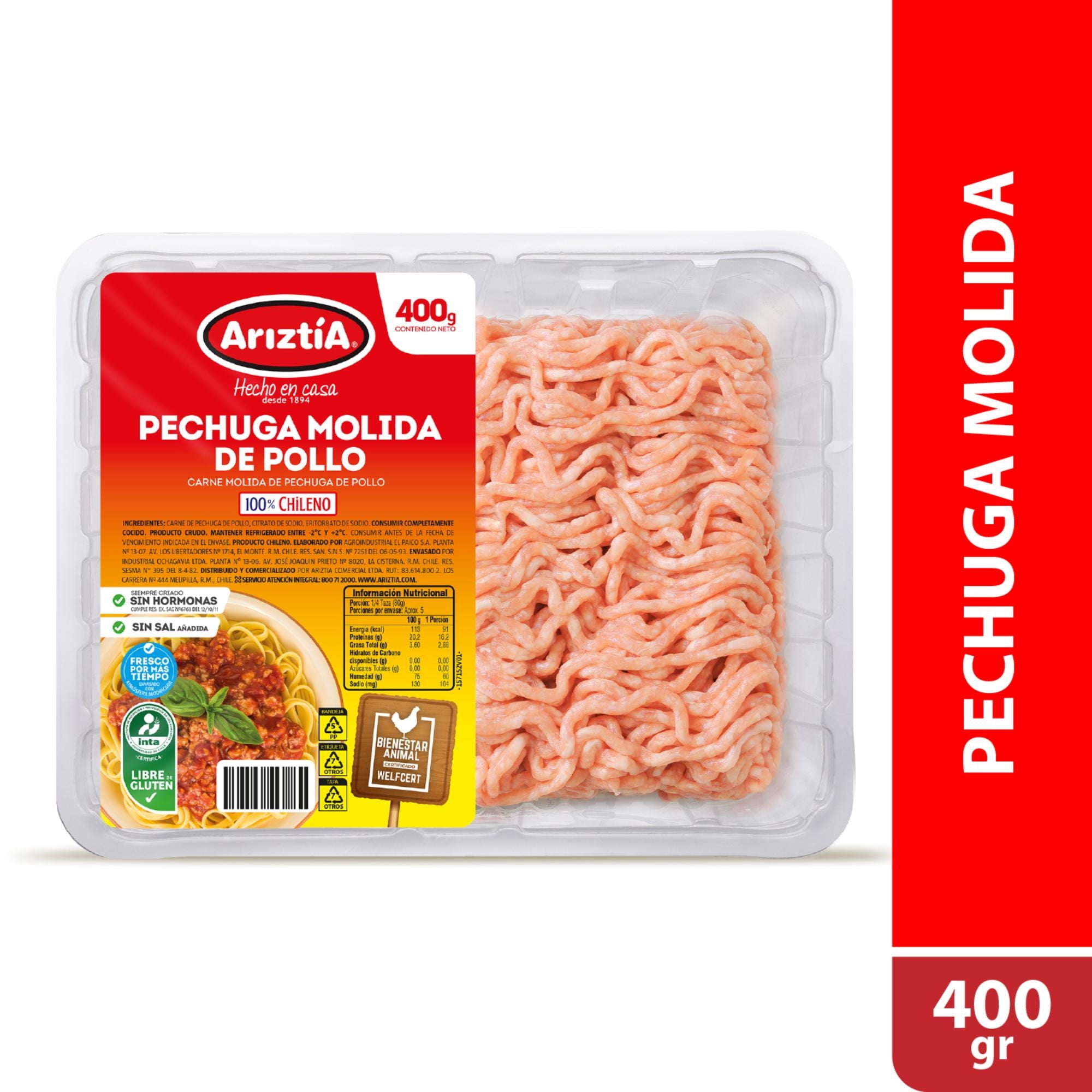 Carne Molida Pollo 400 g Ariztia