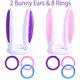 thumbnail image 2 of Juego de lanzamiento de aros A-SZCXTOP - Pack de 2 sombreros inflables de orejas de conejo + 8 aros para fiesta de Pascua, 2 of 6