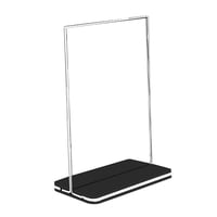 Magideal - Soporte De Letrero Transparente En Forma De T De Doble Cara, Soporte De Papel A5, Mesa De Exhibición De Escritorio, Soporte De Exhibición De Menú Para
